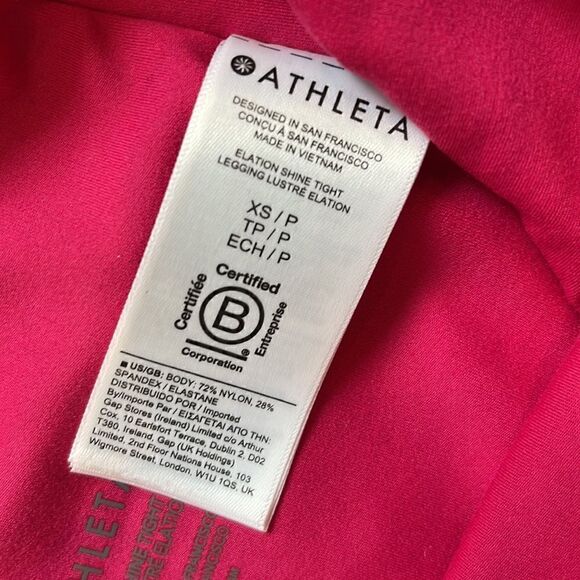 Athleta Shine Tight Legging, Magenta, XS. - Picture 9 of 9